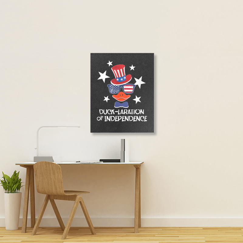 Funny Duck Lover 4th Of July Patriotic Pun Tops Men Kids Boy Portrait Canvas Print | Artistshot