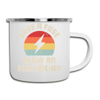 Electrician Save A Fuse Funny Lineman Wireman Retro Vintage Premium Camper Cup | Artistshot