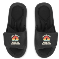 Electrician Save A Fuse Funny Lineman Wireman Retro Vintage Premium Slide Sandal | Artistshot