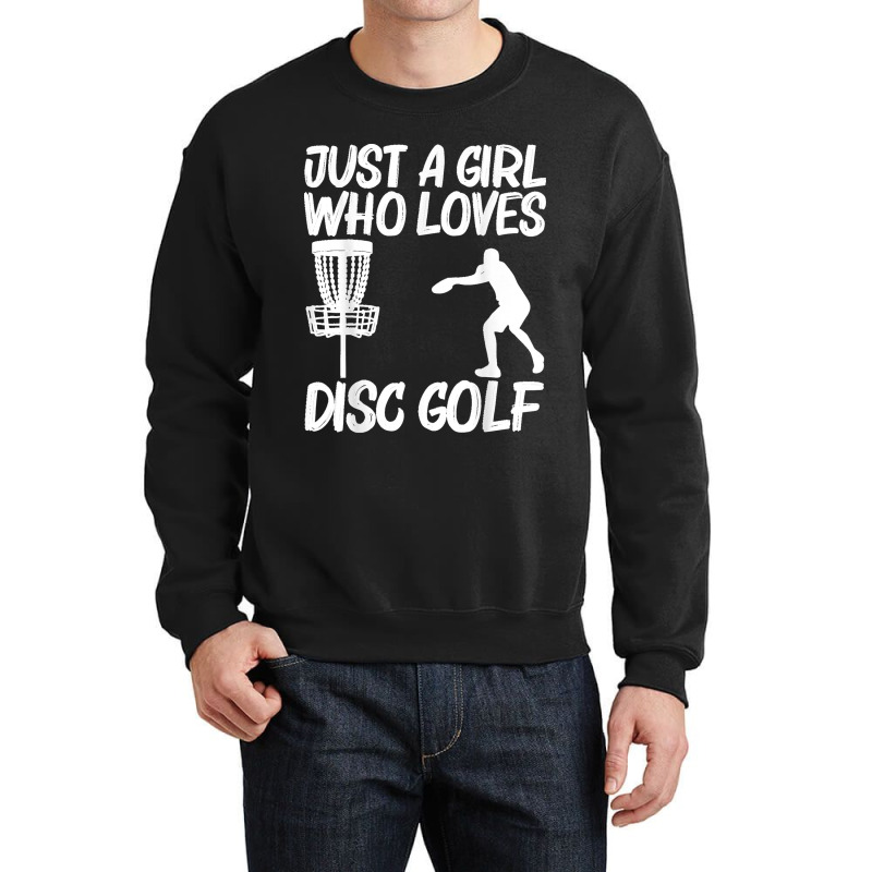 Funny Disc Golf Art For Girls Kids Outdoor Sport Game Lovers Crewneck Sweatshirt | Artistshot