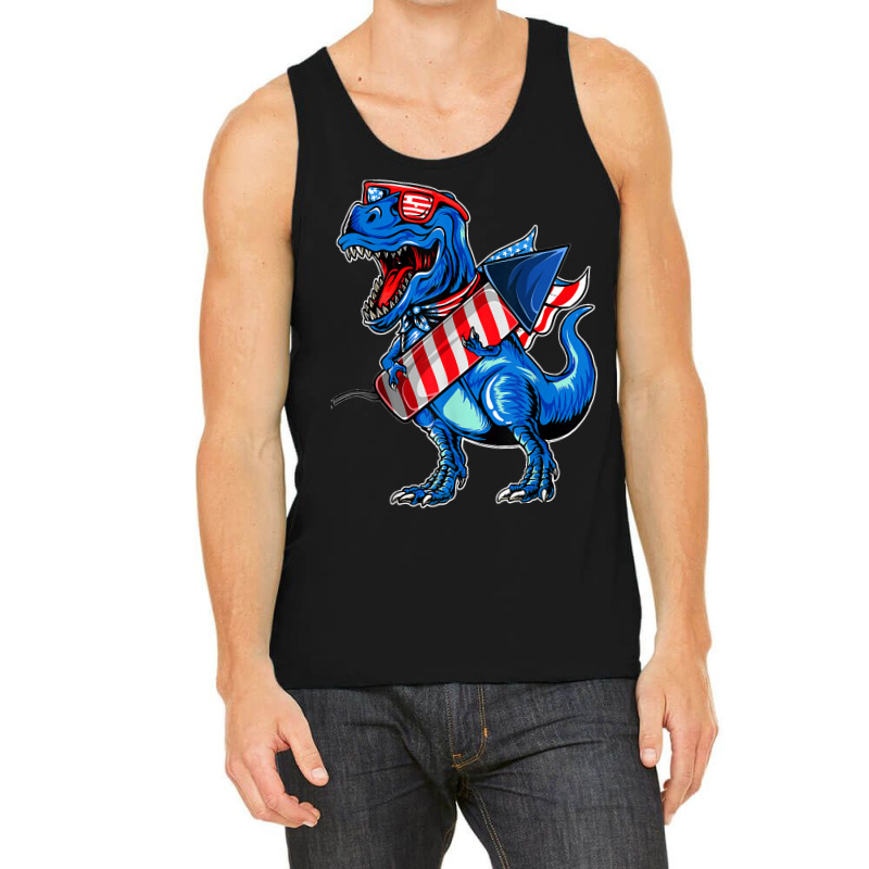 Funny Dinosaur Toddler Boys 4th Of July Tank Top | Artistshot