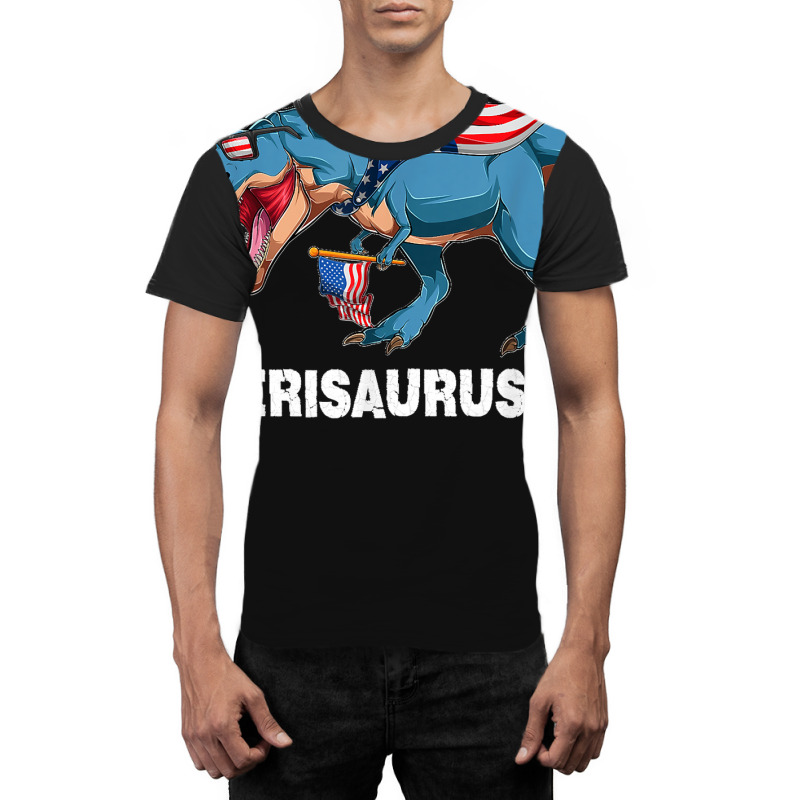 Funny Dinosaur 4th Of July Kids Boys Men Amerisaurus T Rex Graphic T-shirt | Artistshot