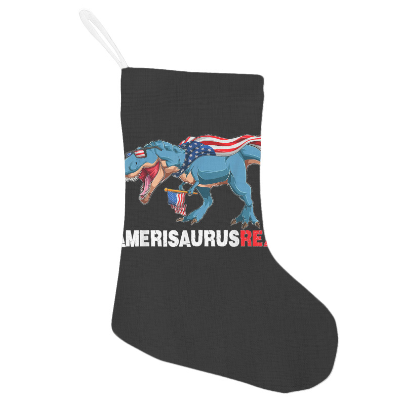 Funny Dinosaur 4th Of July Kids Boys Men Amerisaurus T Rex Holiday Stocking | Artistshot