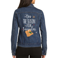 Chicana Latinx Latina Funny Tamales Mexican Christmas Ladies Denim Jacket | Artistshot