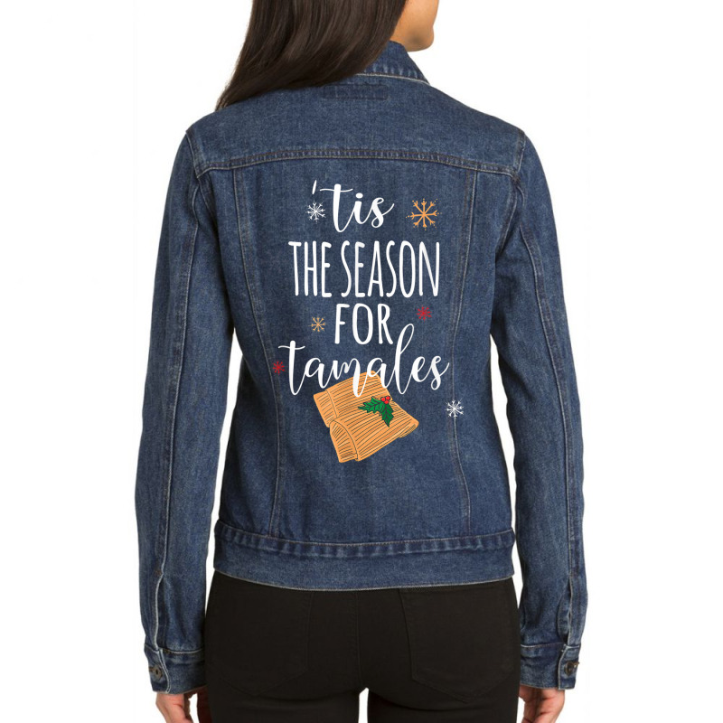 Chicana Latinx Latina Funny Tamales Mexican Christmas Ladies Denim Jacket by SHANNONRENNAN | Artistshot