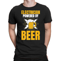 Electrician Powered By Beer Gag Tee For Unisex Electricians Premium T-shirt | Artistshot