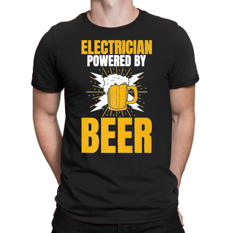 Electrician Powered By Beer Gag Tee For Unisex Electricians Premium T-shirt | Artistshot