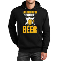 Electrician Powered By Beer Gag Tee For Unisex Electricians Premium Unisex Hoodie | Artistshot