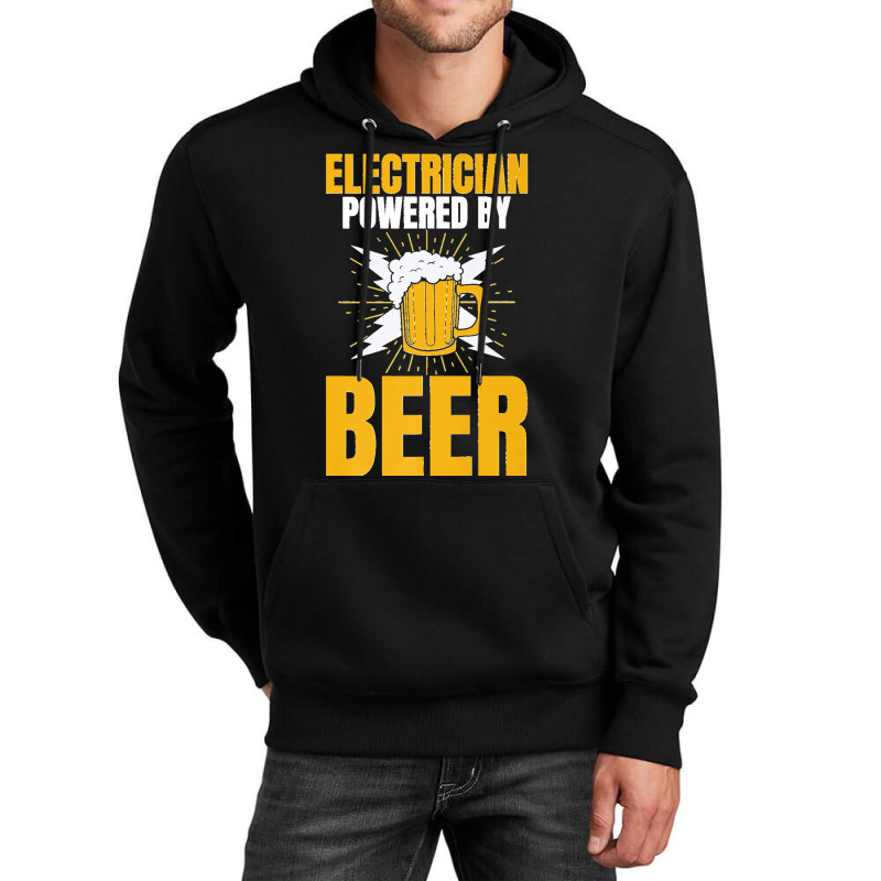 Electrician Powered By Beer Gag Tee For Unisex Electricians Premium Unisex Hoodie | Artistshot