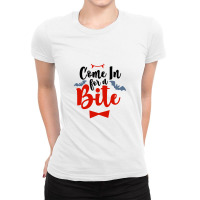 Come In For A Bite   Come In For A Bite Halloween Ladies Fitted T-shirt | Artistshot