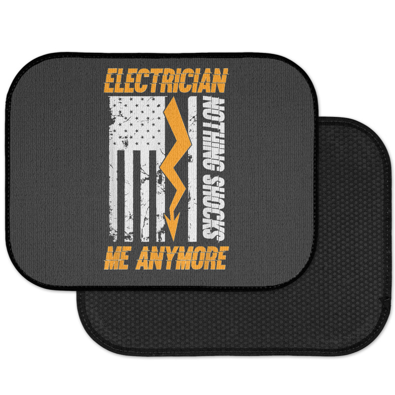 Electrician Nothing Shocks Me Anymore Usa Flag American Rear Car Mat | Artistshot