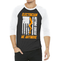 Electrician Nothing Shocks Me Anymore Usa Flag American 3/4 Sleeve Shirt | Artistshot