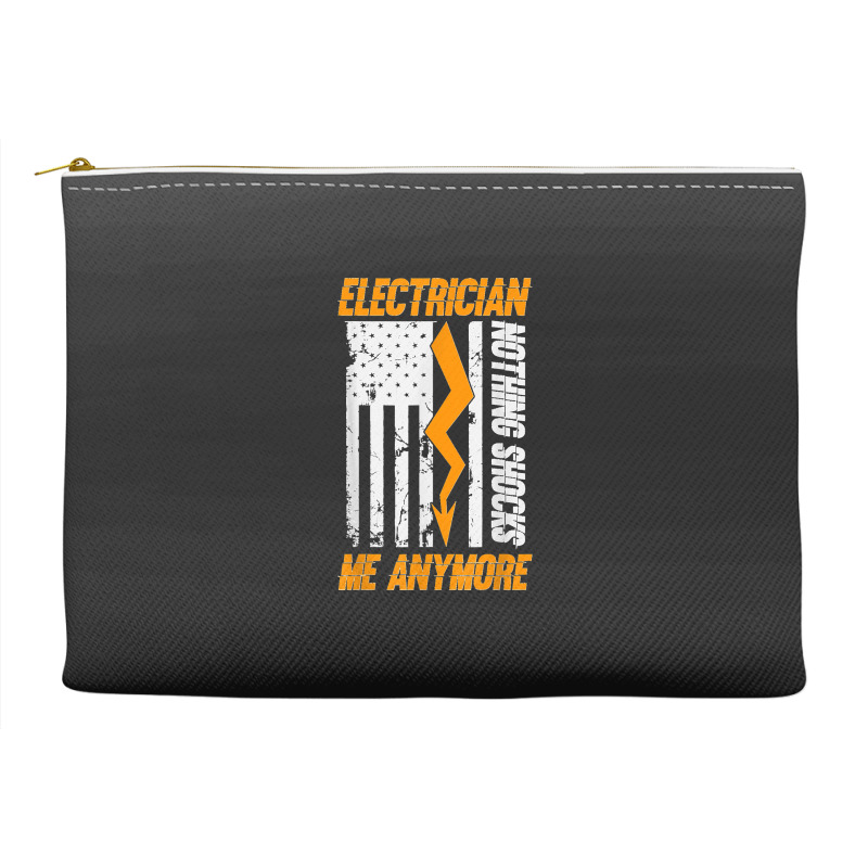 Electrician Nothing Shocks Me Anymore Usa Flag American Accessory Pouches | Artistshot