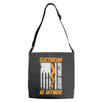 Electrician Nothing Shocks Me Anymore Usa Flag American Adjustable Strap Totes | Artistshot