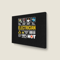 Electrician Multitasking Sarcasm Job Pride Proud Electrician Landscape Canvas Print | Artistshot