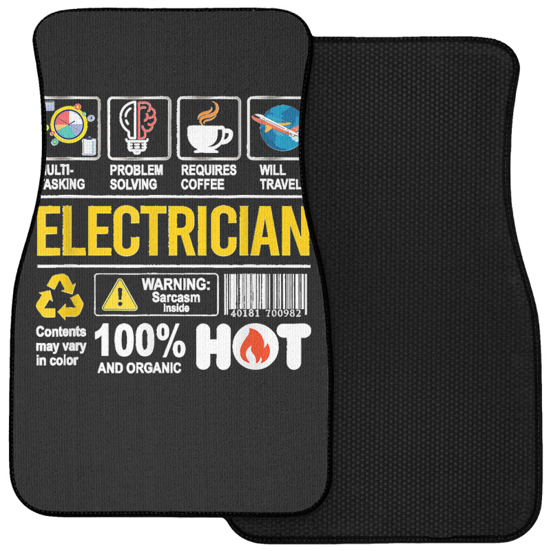 Electrician Multitasking Sarcasm Job Pride Proud Electrician Front Car Mat | Artistshot