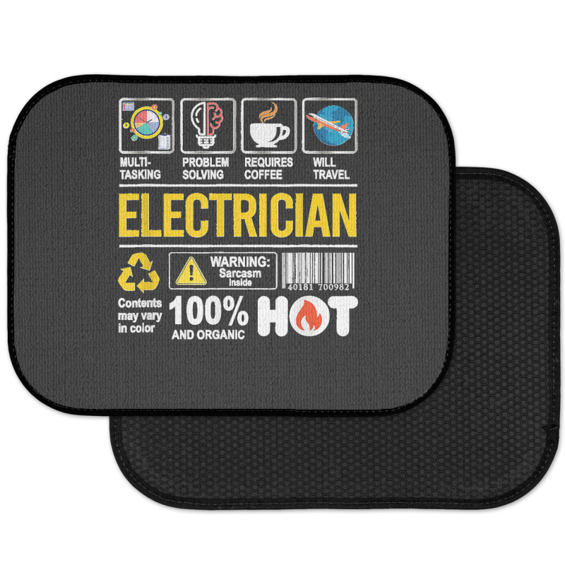 Electrician Multitasking Sarcasm Job Pride Proud Electrician Rear Car Mat | Artistshot