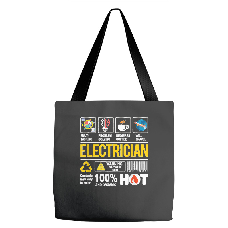 Electrician Multitasking Sarcasm Job Pride Proud Electrician Tote Bags | Artistshot