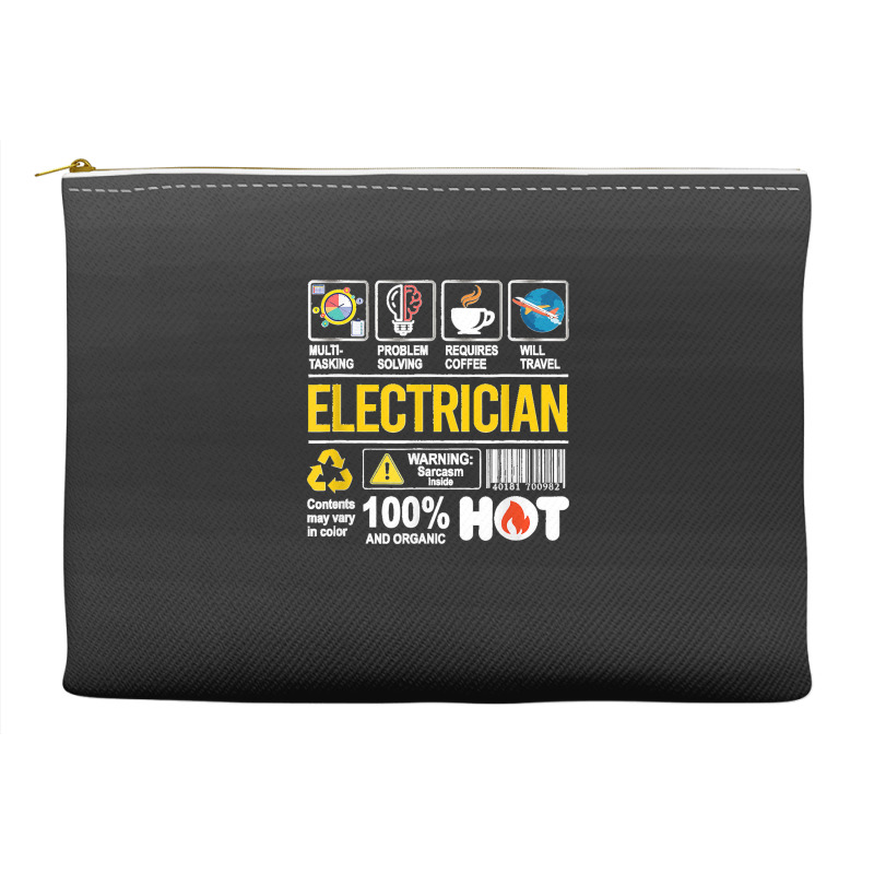 Electrician Multitasking Sarcasm Job Pride Proud Electrician Accessory Pouches | Artistshot