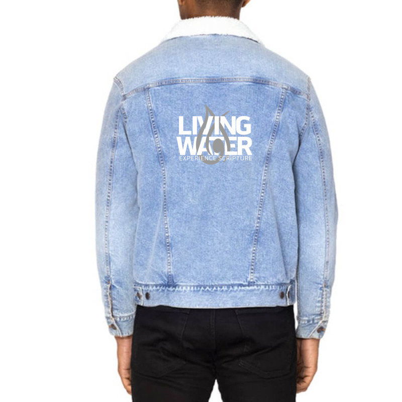 Living Water - White 1 Unisex Sherpa-lined Denim Jacket | Artistshot