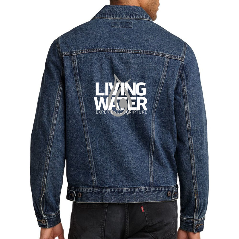 Living Water - White 1 Men Denim Jacket | Artistshot