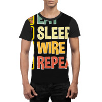 Electrician Lineman Electrical Engineer Work Job Routine Graphic T-shirt | Artistshot