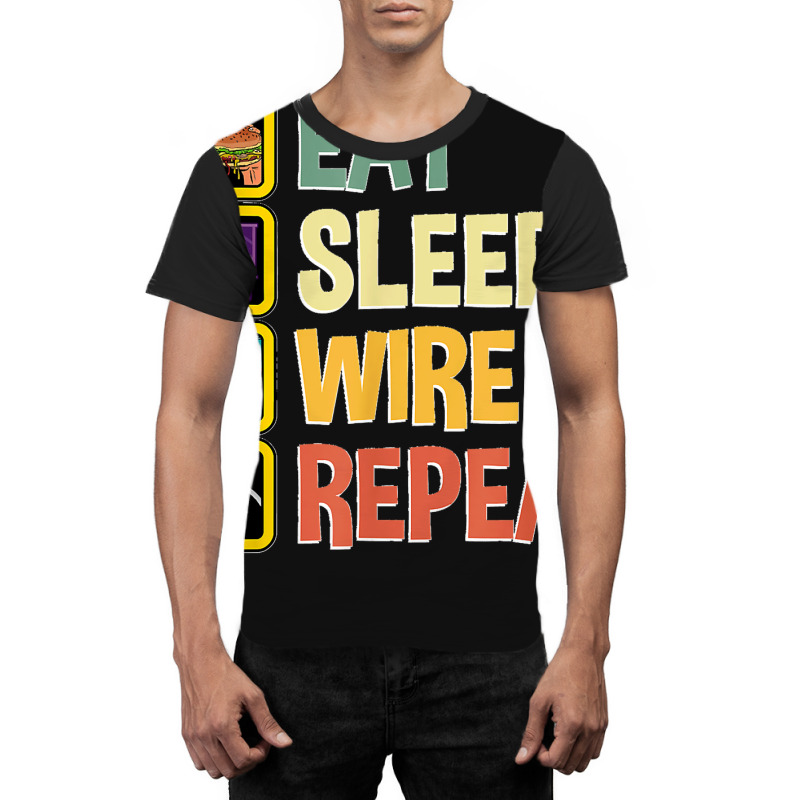 Electrician Lineman Electrical Engineer Work Job Routine Graphic T-shirt | Artistshot