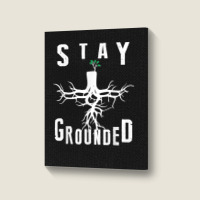 Electrician Journeyman Lineman Stay Grounded Design Portrait Canvas Print | Artistshot