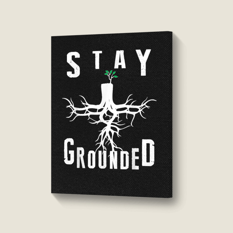 Electrician Journeyman Lineman Stay Grounded Design Portrait Canvas Print | Artistshot