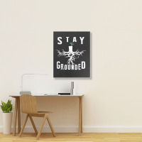 Electrician Journeyman Lineman Stay Grounded Design Portrait Canvas Print | Artistshot