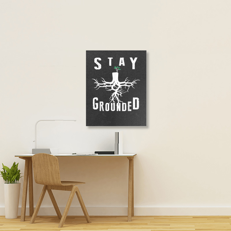 Electrician Journeyman Lineman Stay Grounded Design Portrait Canvas Print | Artistshot