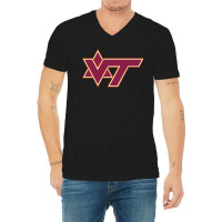 Vt Hokies Jewish Star Of David V-neck Tee | Artistshot