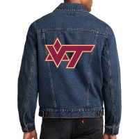 Vt Hokies Jewish Star Of David Men Denim Jacket | Artistshot