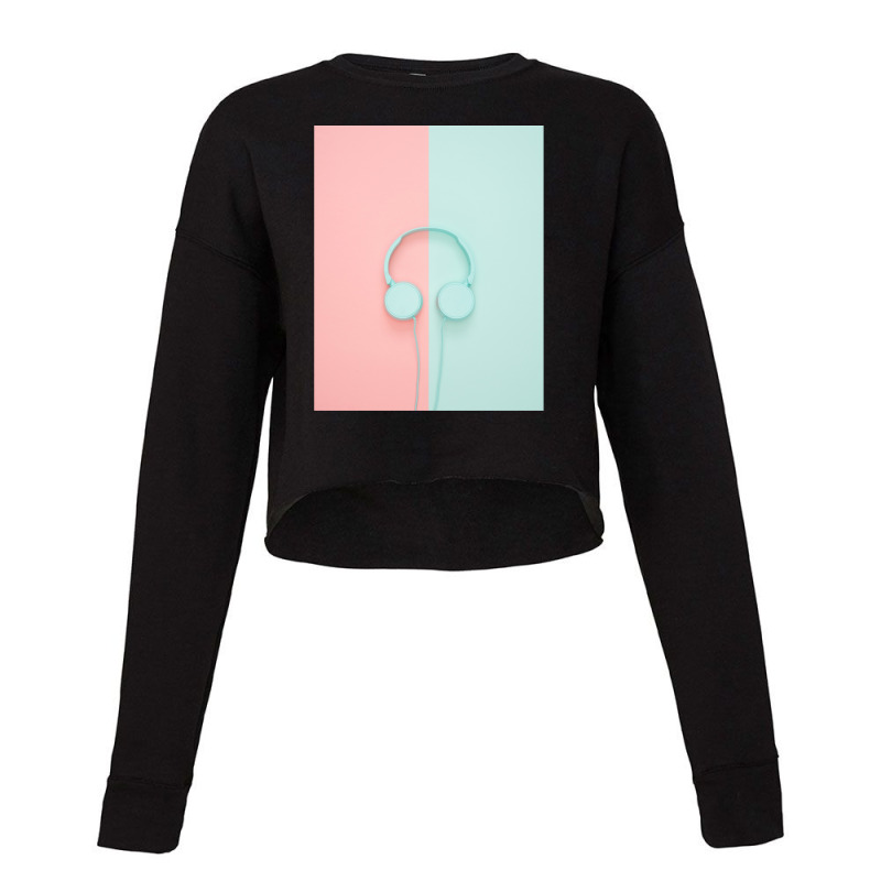 Love Headphones For Music Cropped Sweater by MaryBirdsell | Artistshot