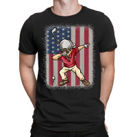 Funny Dabbing Golf Player American Flag Golfer Golfing T-shirt | Artistshot