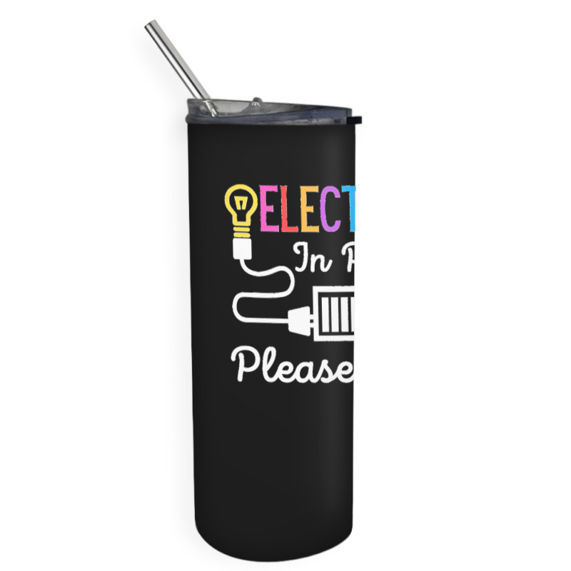 Electrician In Progress Please Wait Future Electrician Funny Premium Skinny Tumbler | Artistshot