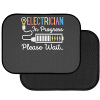 Electrician In Progress Please Wait Future Electrician Funny Premium Rear Car Mat | Artistshot