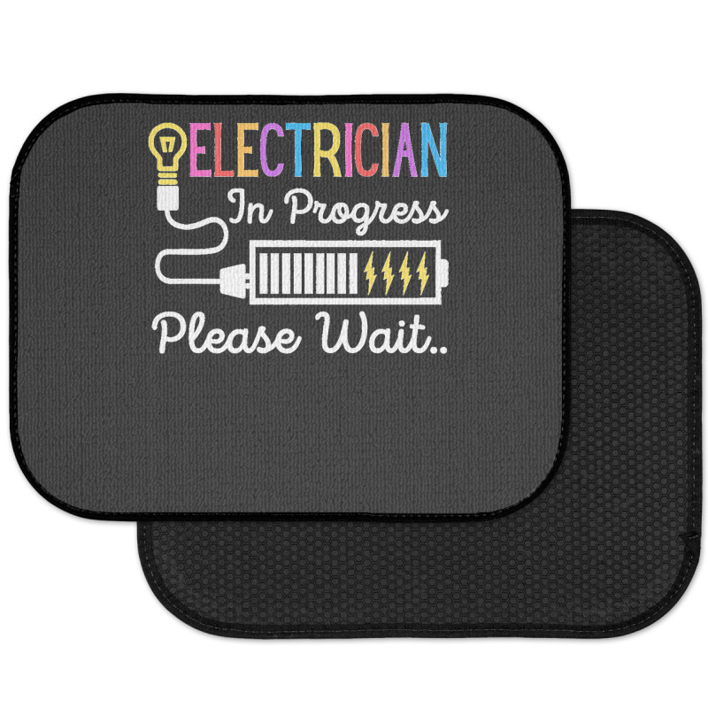 Electrician In Progress Please Wait Future Electrician Funny Premium Rear Car Mat | Artistshot