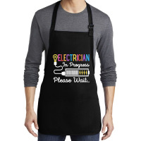 Electrician In Progress Please Wait Future Electrician Funny Premium Medium-length Apron | Artistshot