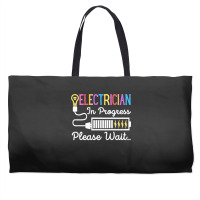 Electrician In Progress Please Wait Future Electrician Funny Premium Weekender Totes | Artistshot