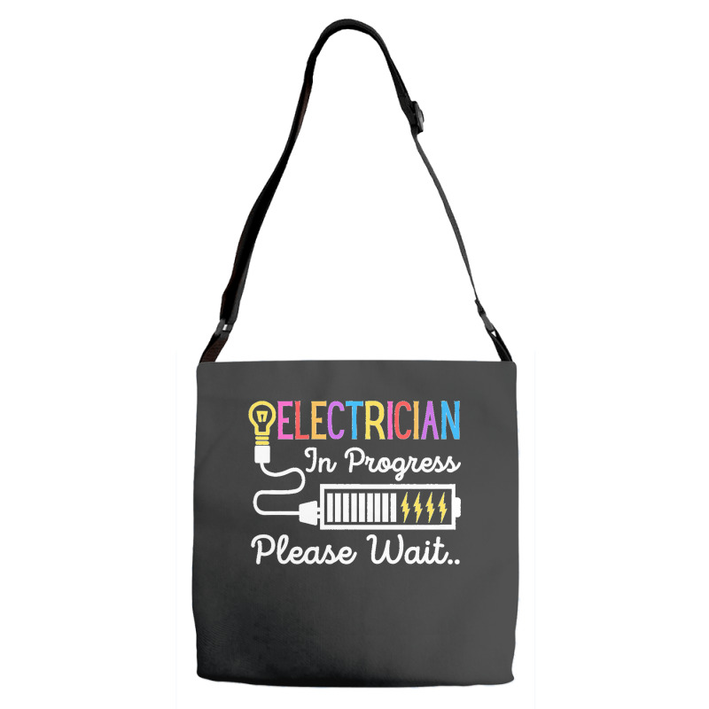 Electrician In Progress Please Wait Future Electrician Funny Premium Adjustable Strap Totes | Artistshot