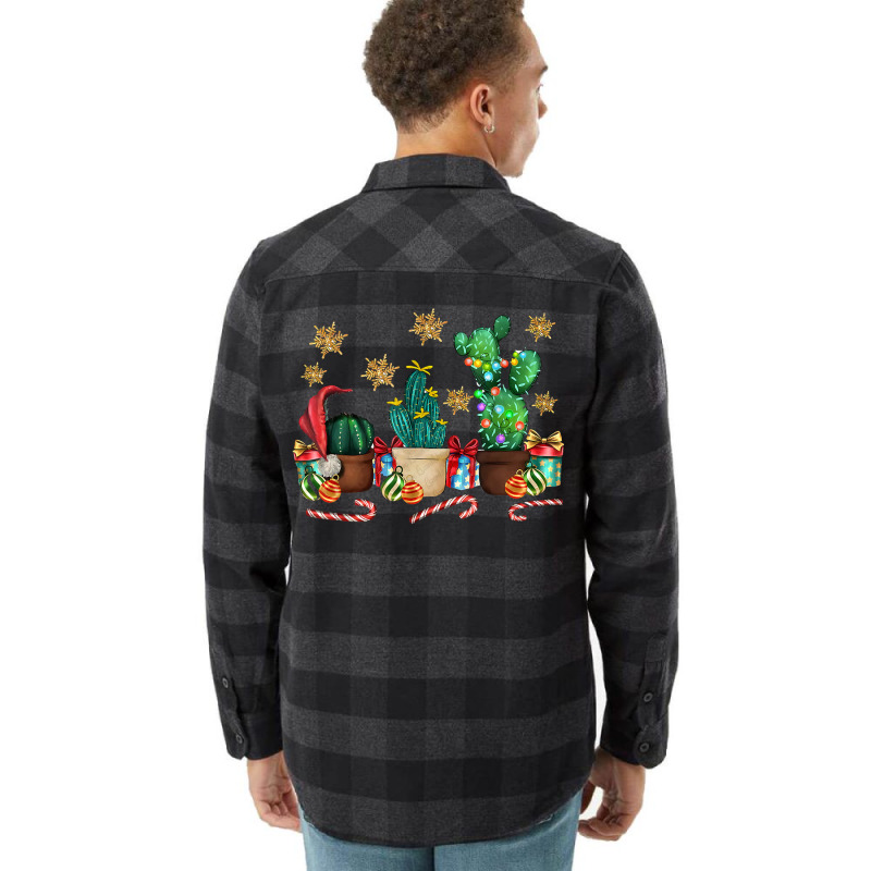 Merry Christmas Lights Cactus Christmas Cactus Lover T Shirt Flannel Shirt | Artistshot