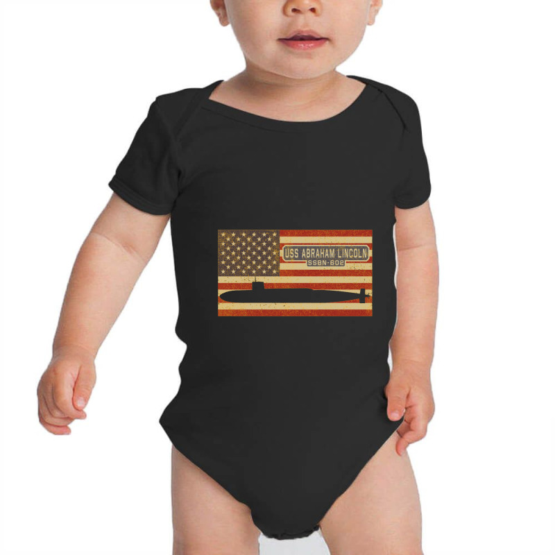 Uss Abraham Lincoln Ssbn 602 Nuclear Ballistic Missile Submarine Vinta Baby Bodysuit by kudaponijengkulit | Artistshot