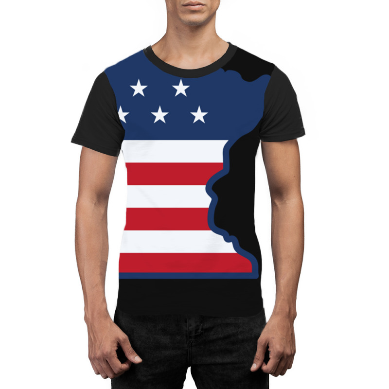 Stars And Stripes Minnesota Graphic T-shirt | Artistshot