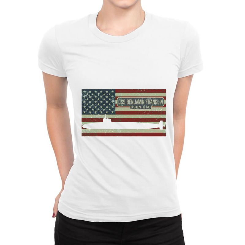 Uss Benjamin Franklin Ssbn 640 Fleet Ballistic Missile Submarine Ladies Fitted T-Shirt by kudaponijengkulit | Artistshot