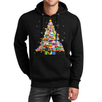 Christmas Library Tree Lights For Librarian And Book Lover T Shirt Unisex Hoodie | Artistshot