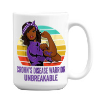 Crohn's Disease Warrior Shirt Unbreakable 15 Oz Coffee Mug | Artistshot