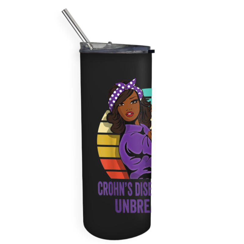 Crohn's Disease Warrior Shirt Unbreakable Skinny Tumbler | Artistshot