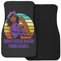 Crohn's Disease Warrior Shirt Unbreakable Front Car Mat | Artistshot