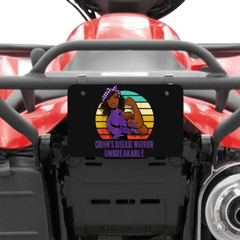 Crohn's Disease Warrior Shirt Unbreakable Atv License Plate | Artistshot